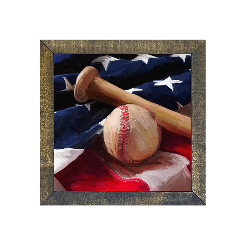 Flag with Baseball
