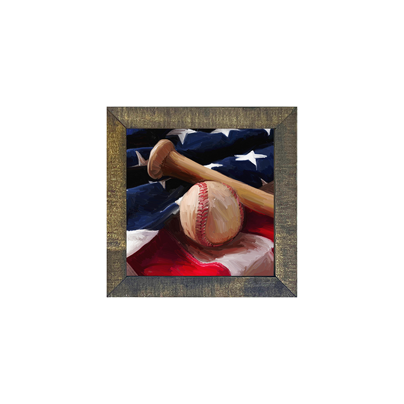 Flag with Baseball