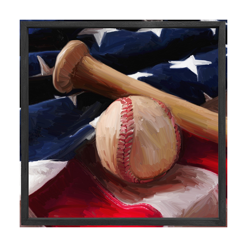 Flag with Baseball