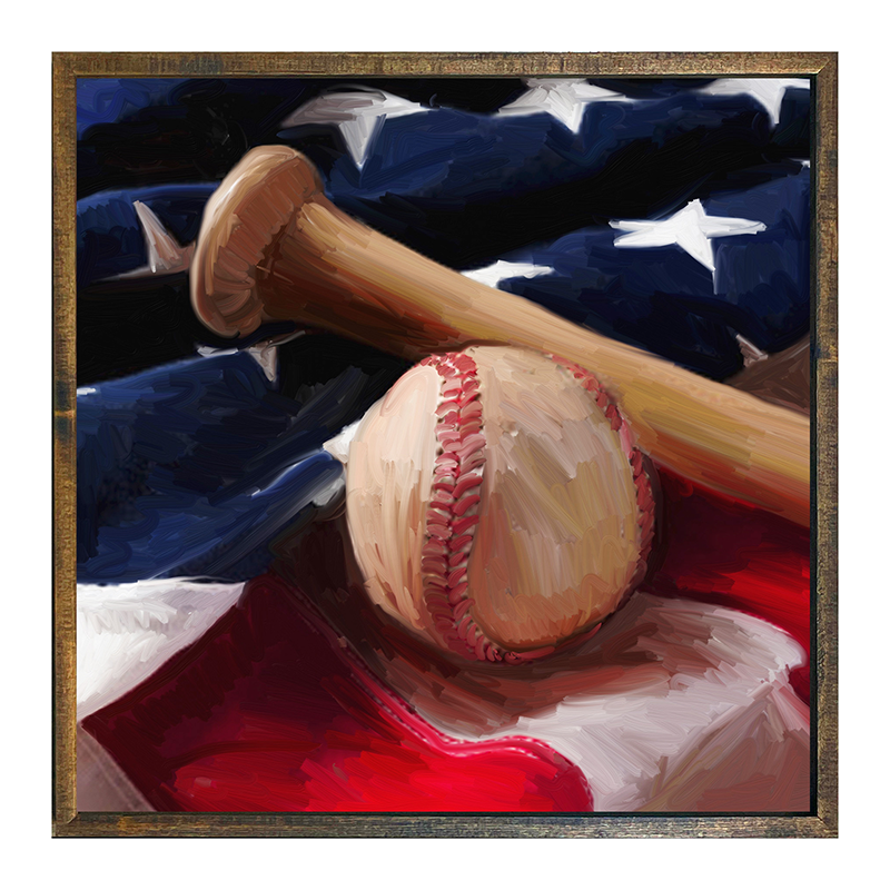 Flag with Baseball