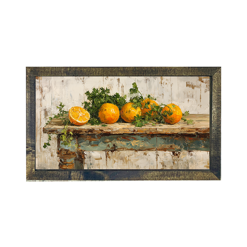 Sideboard Still Life - Oranges - Horizontal Frame