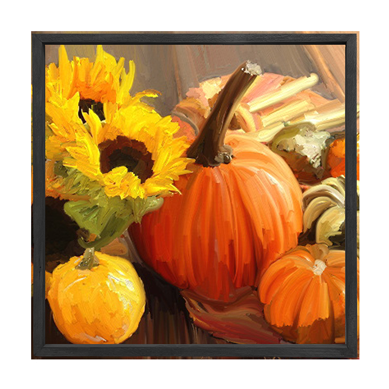 Pumpkins and Sunflowers