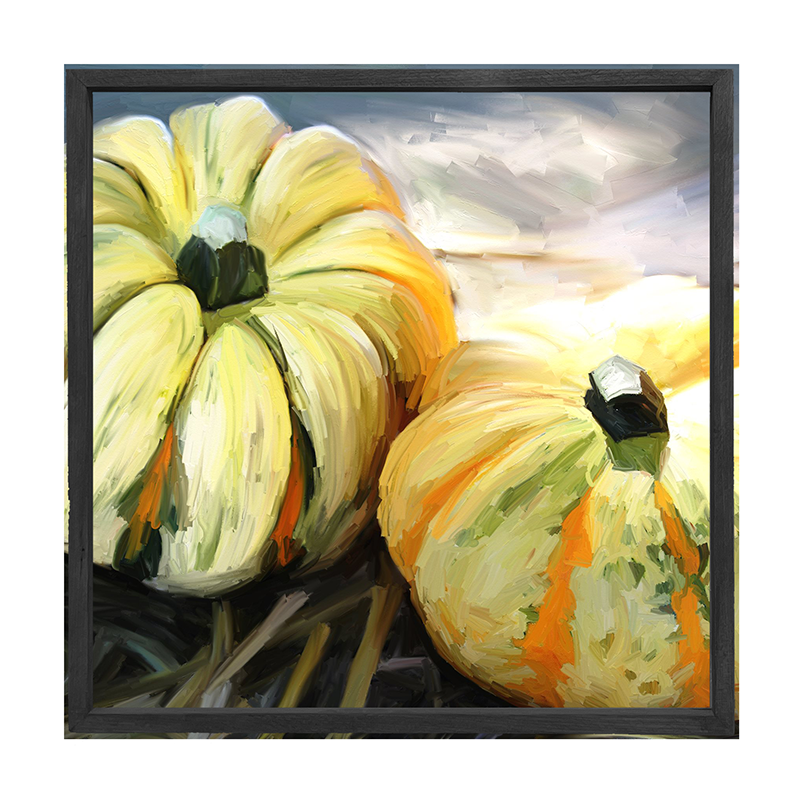 Pumpkins with green stripe