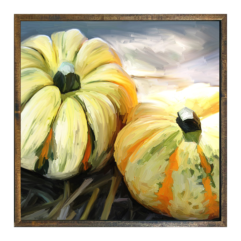 Pumpkins with green stripe