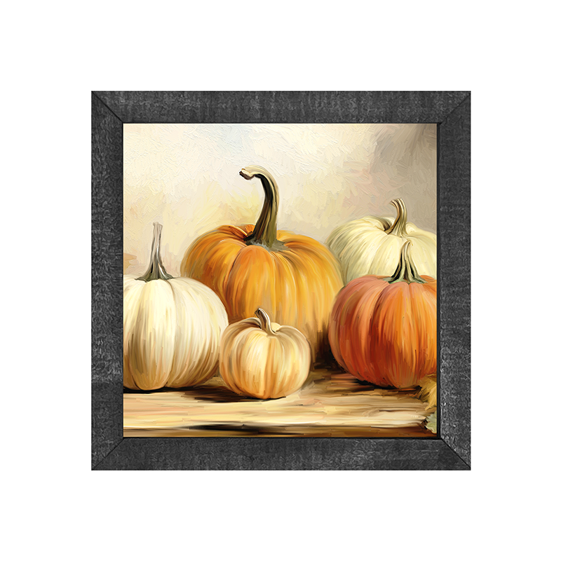 Pumpkins on a table