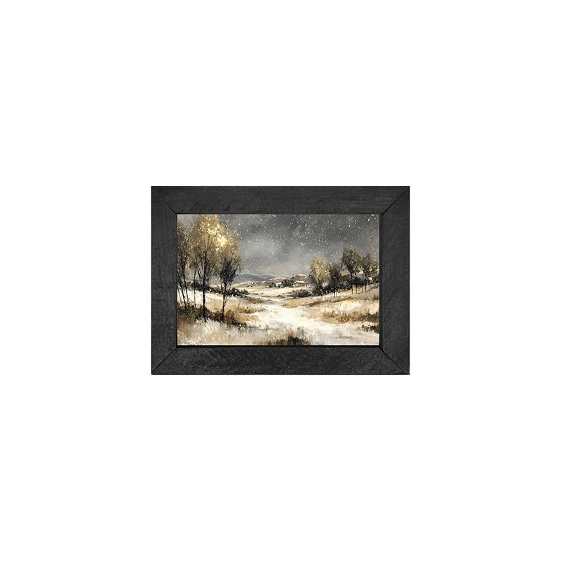 Snow Falling on a Field - Horizontal Frame