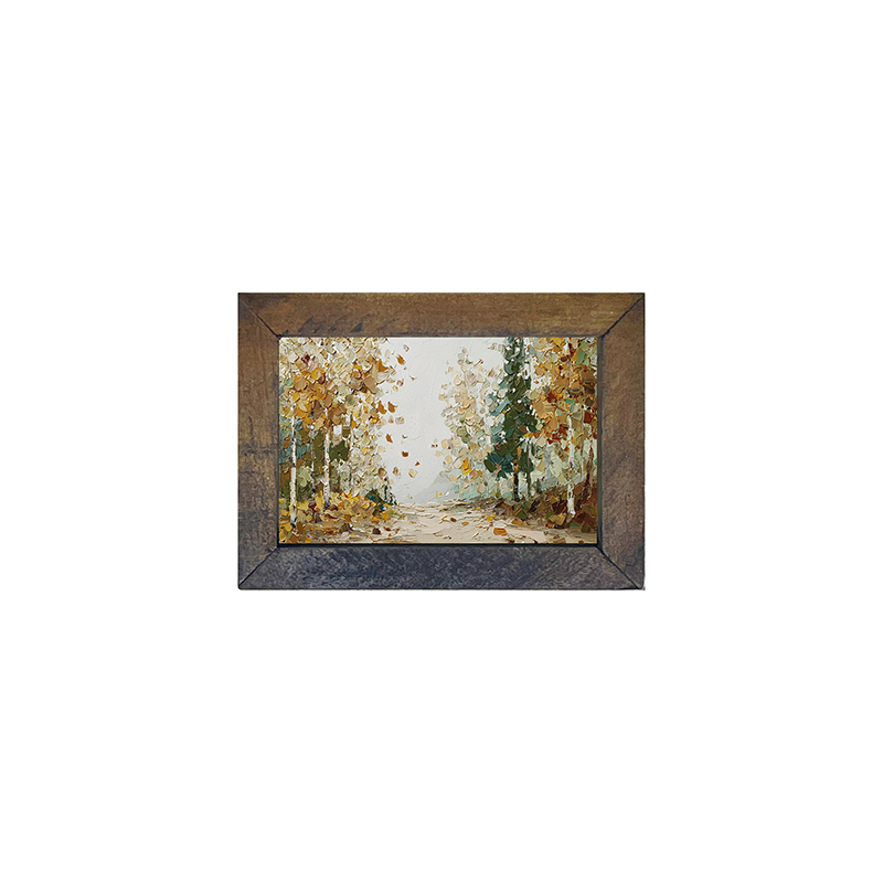Autumn Country - Trees along Road - Horizontal Frame