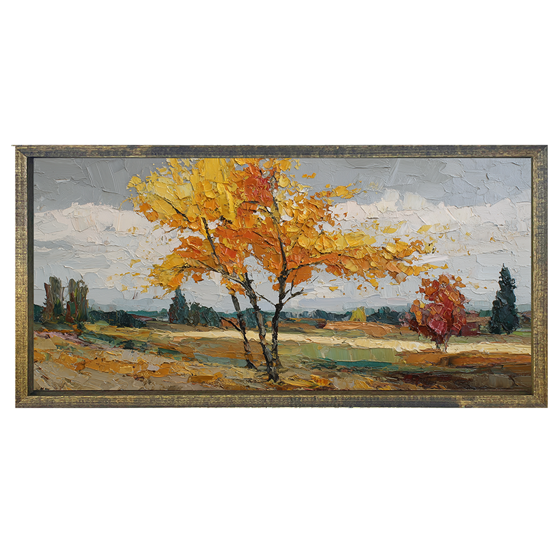 Autumn Country - Scenic Fields - Horizontal Frame