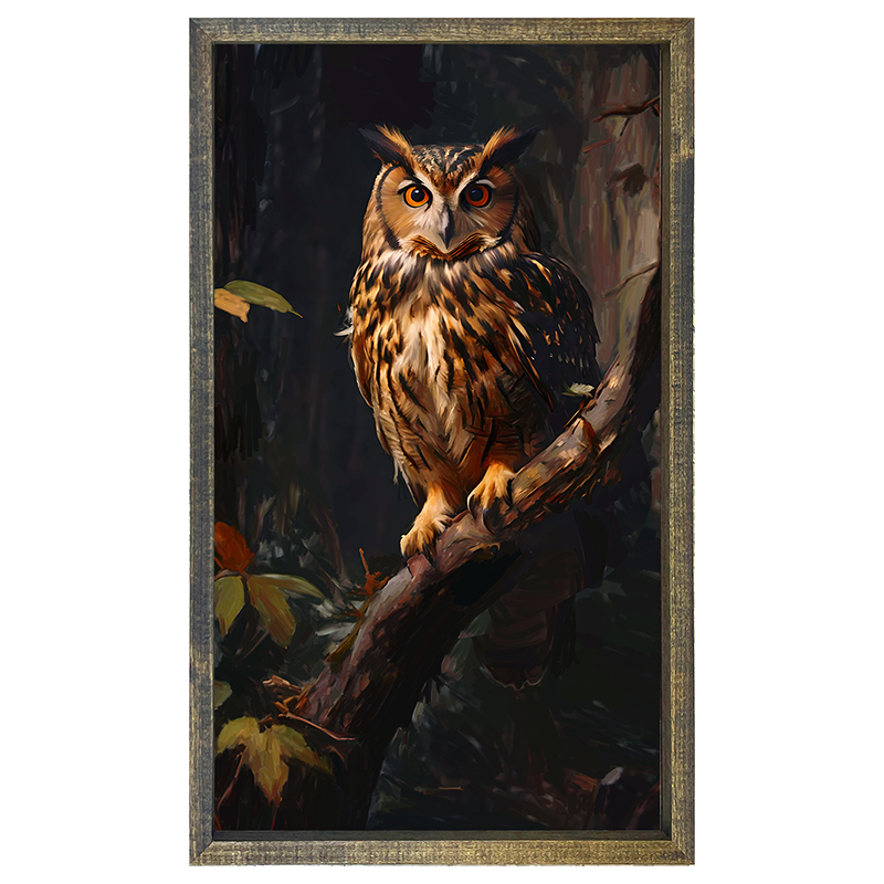 Forest Owl - Vertical Frame