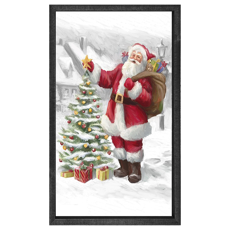 Santa with outdoor tree H