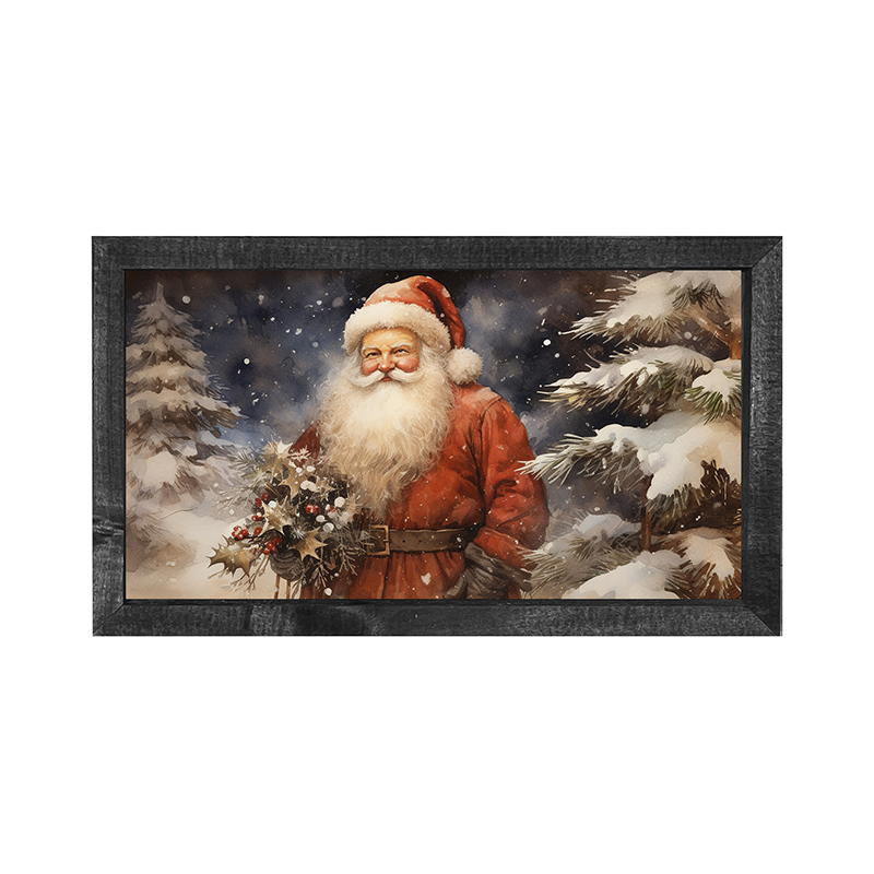 Winter night Santa-Horizontal frame