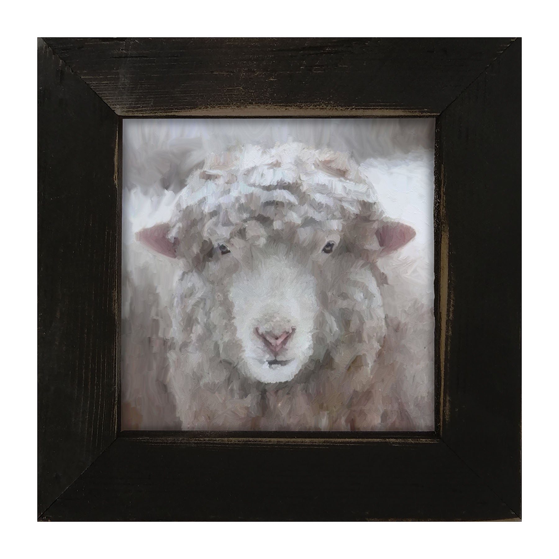 Winter Sheep Face - Framed art