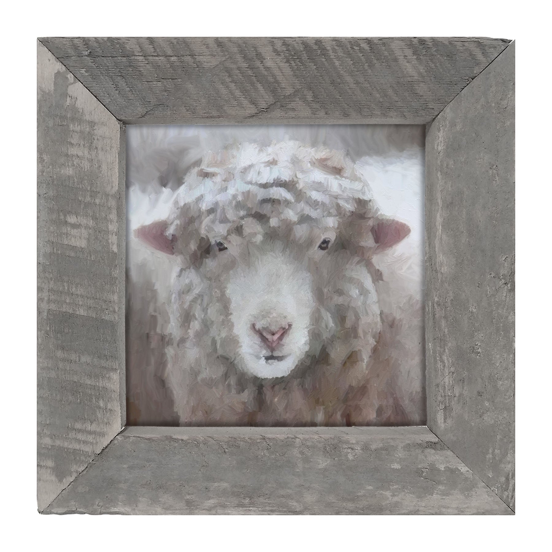 Winter Sheep Face - Framed art