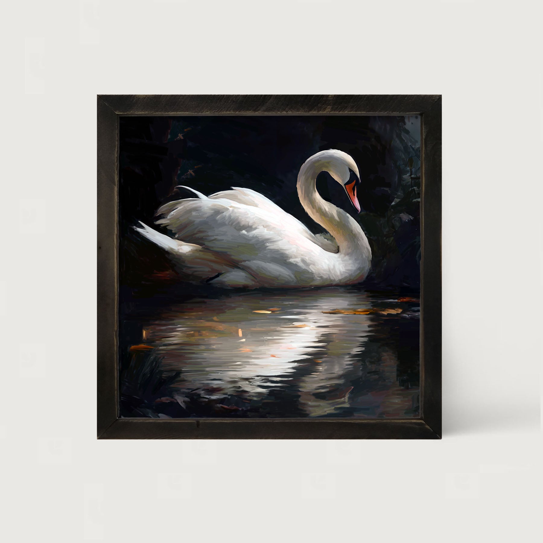 Elegant Swan - Framed Art