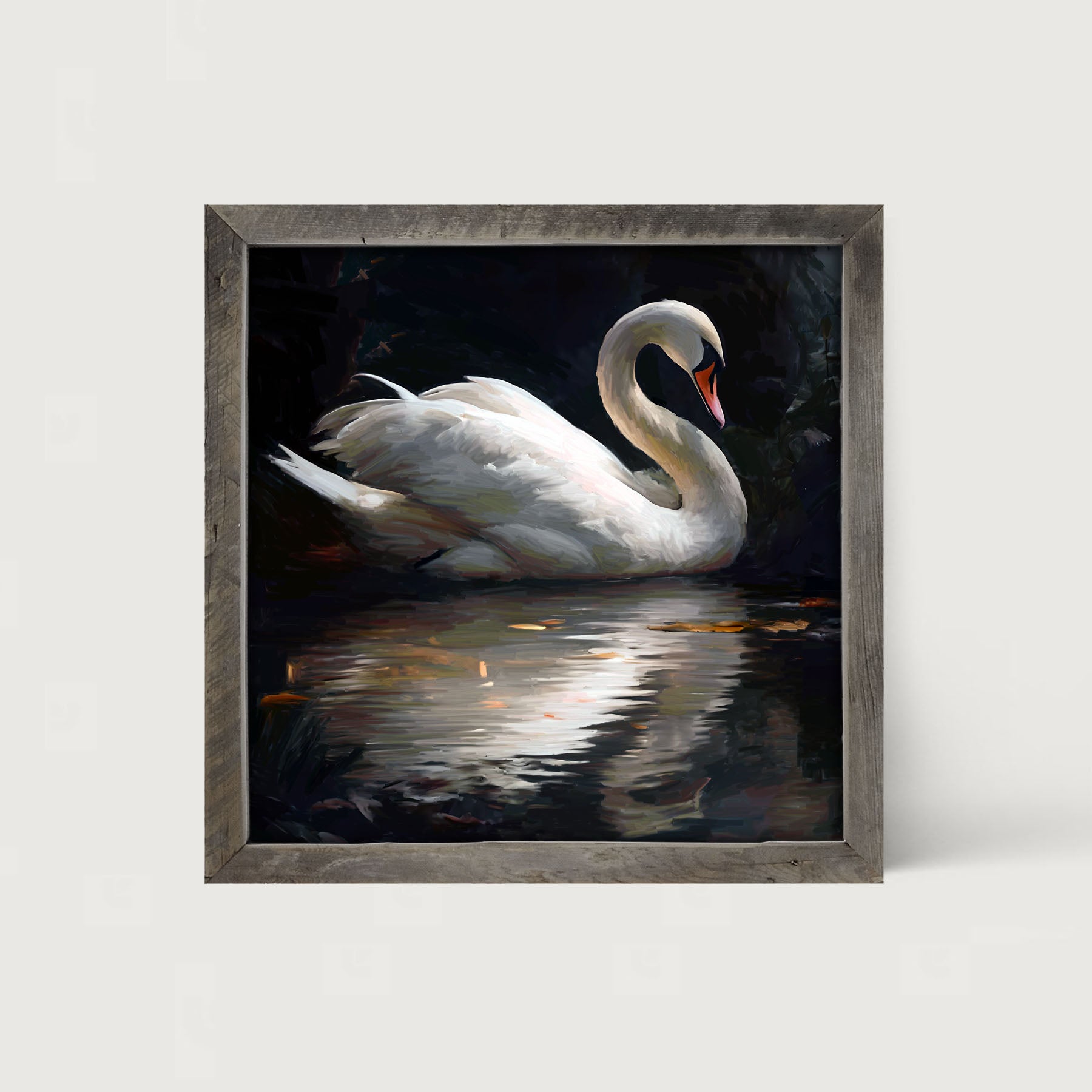 Elegant Swan - Framed Art