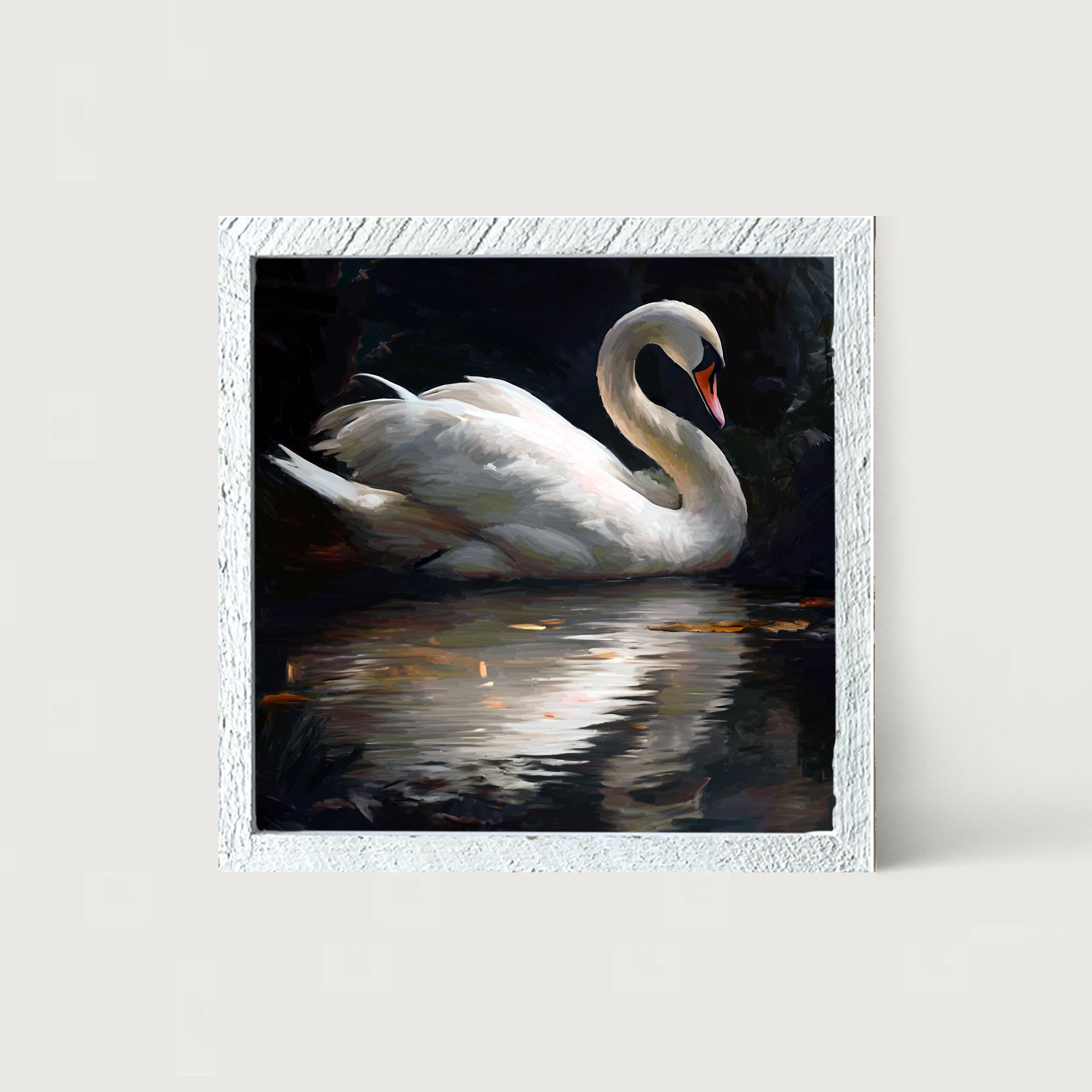 Elegant Swan - Framed Art