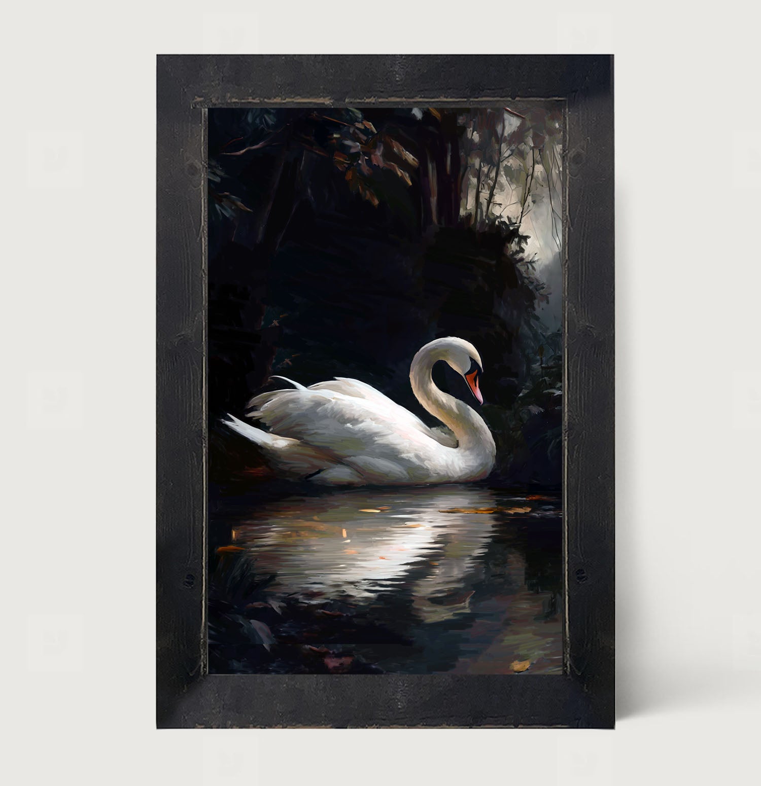 Elegant Swan - Framed Art