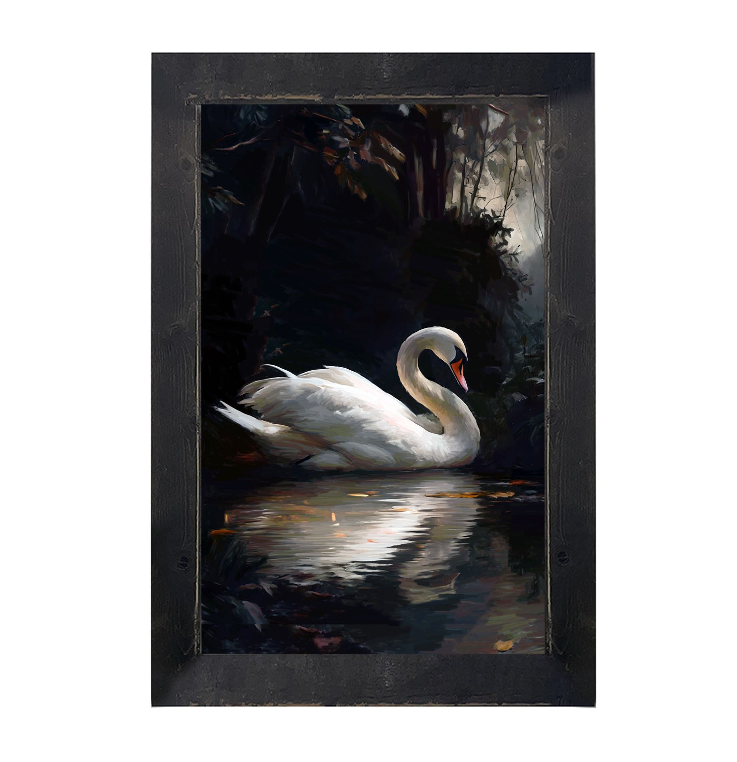 Elegant Swan - Framed Art