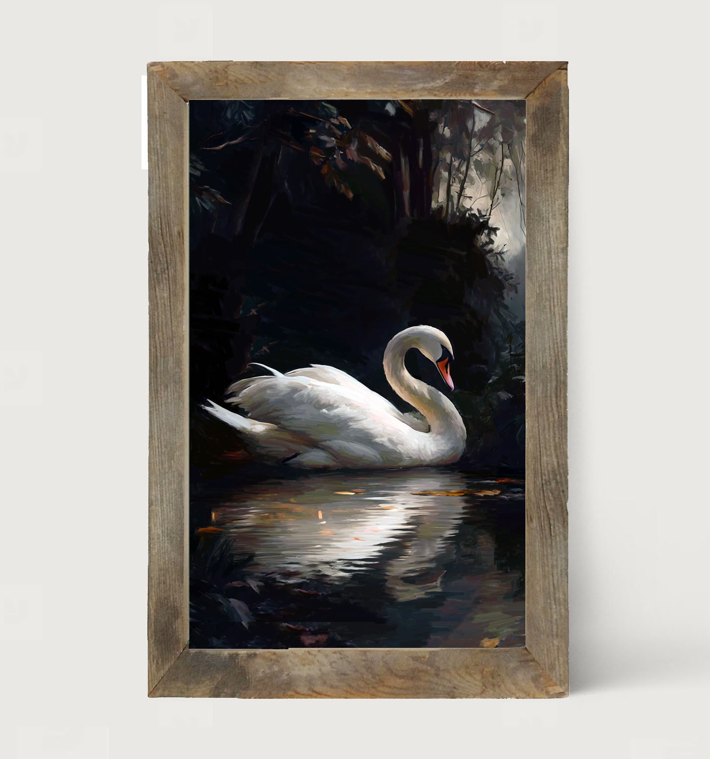 Elegant Swan - Framed Art