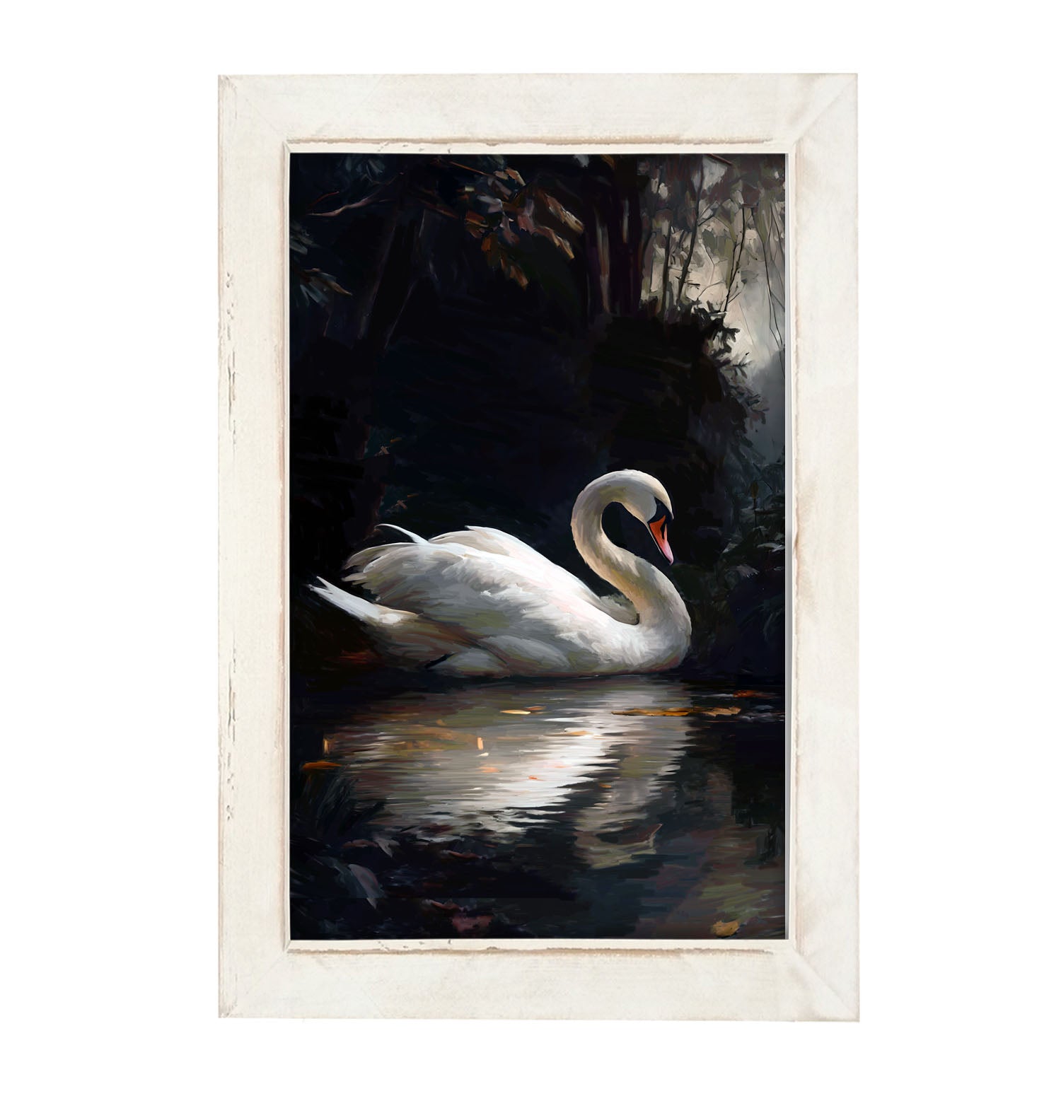 Elegant Swan - Framed Art