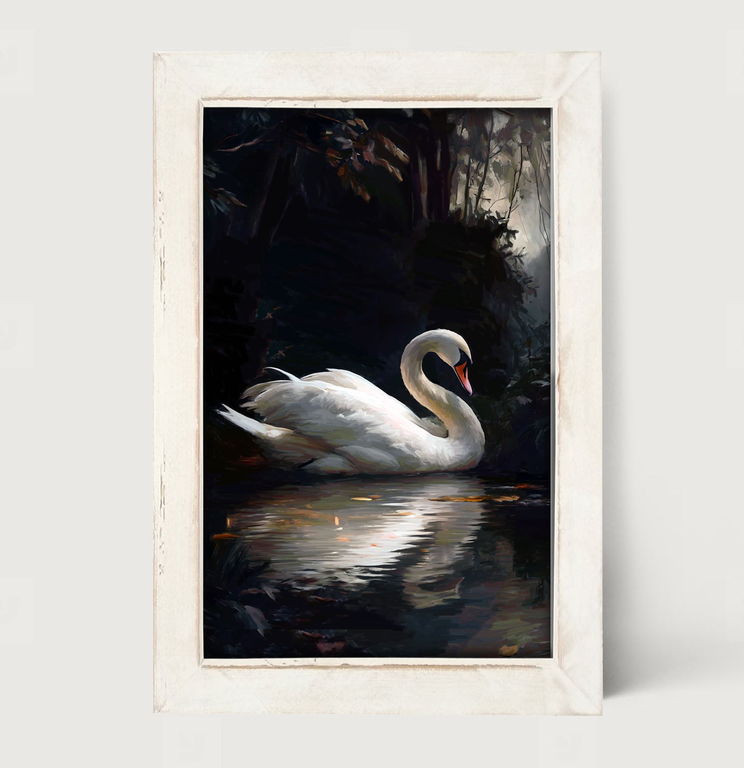 Elegant Swan - Framed Art