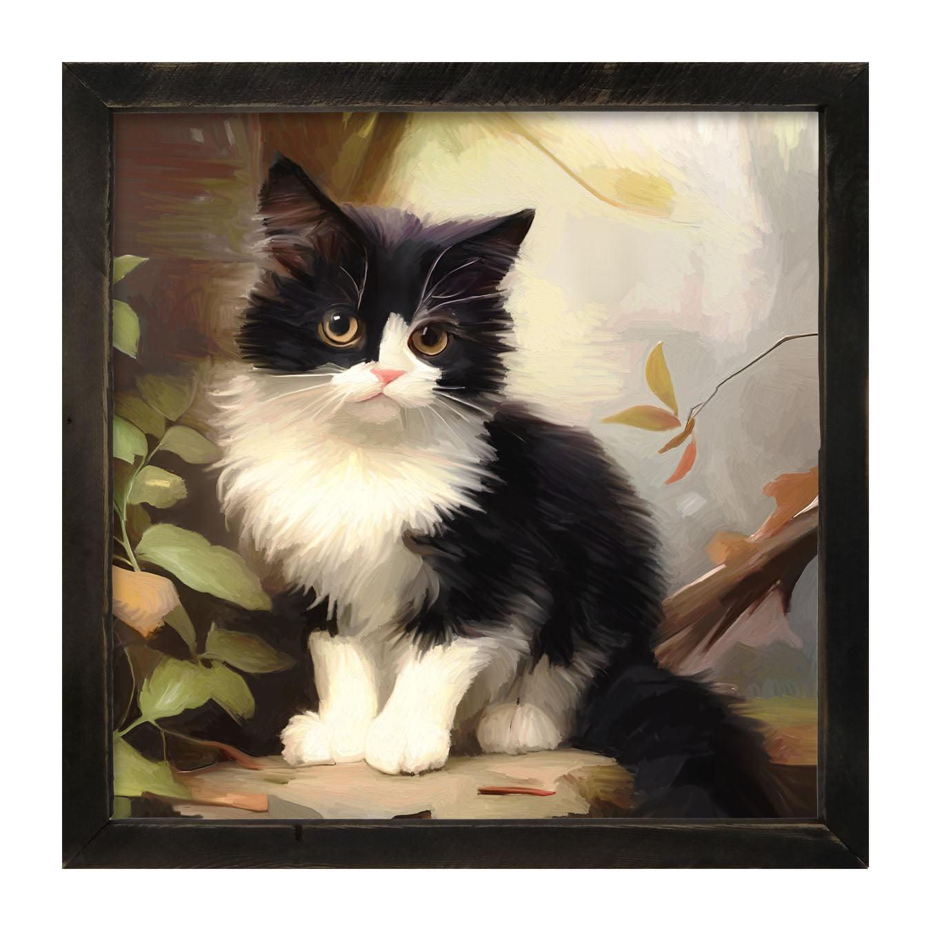 Sitting Kitten - Framed Art