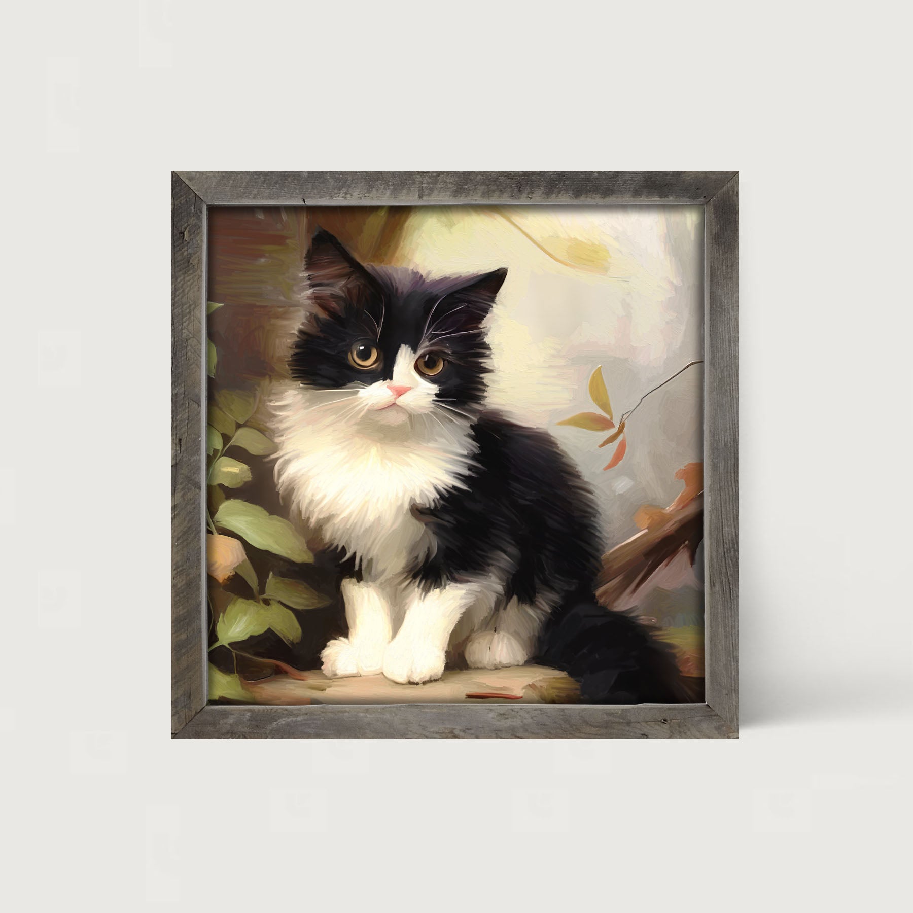Sitting Kitten - Framed Art