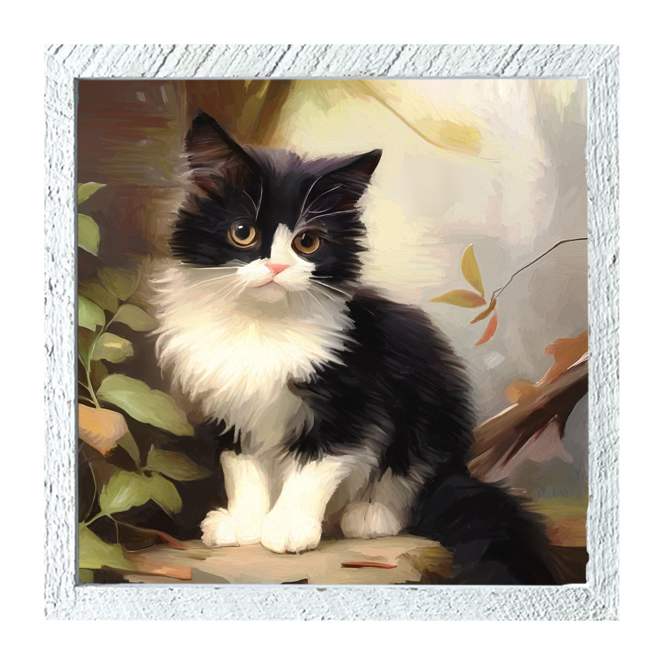 Sitting Kitten - Framed Art