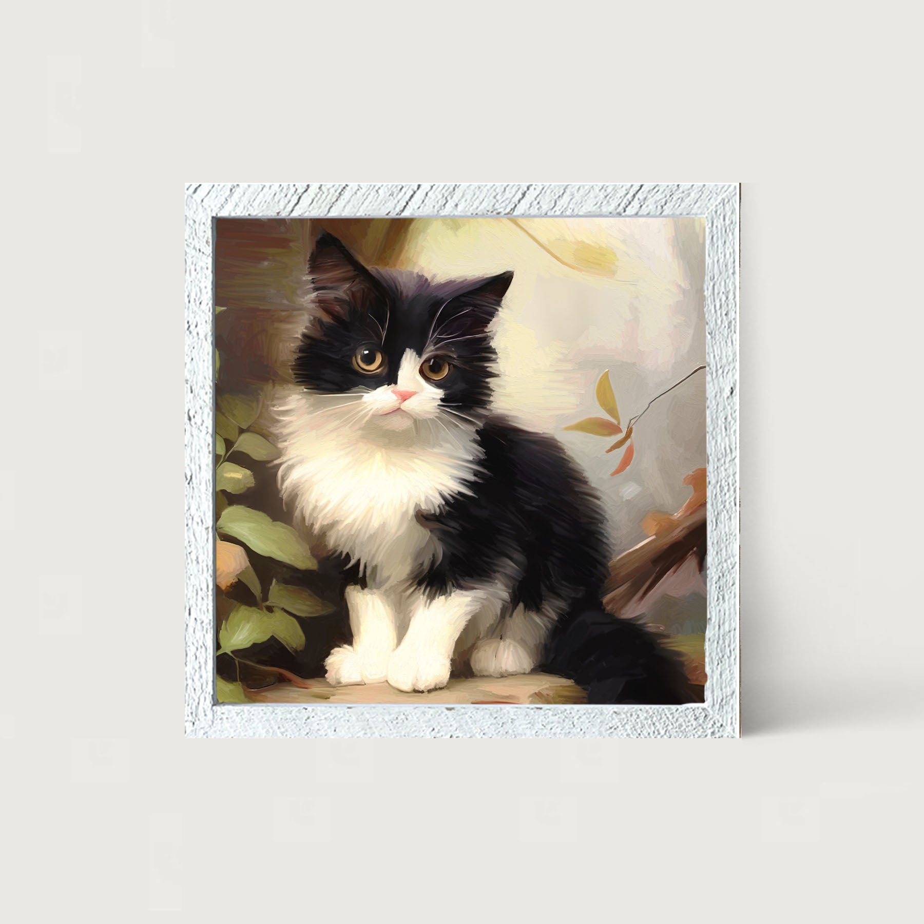 Sitting Kitten - Framed Art