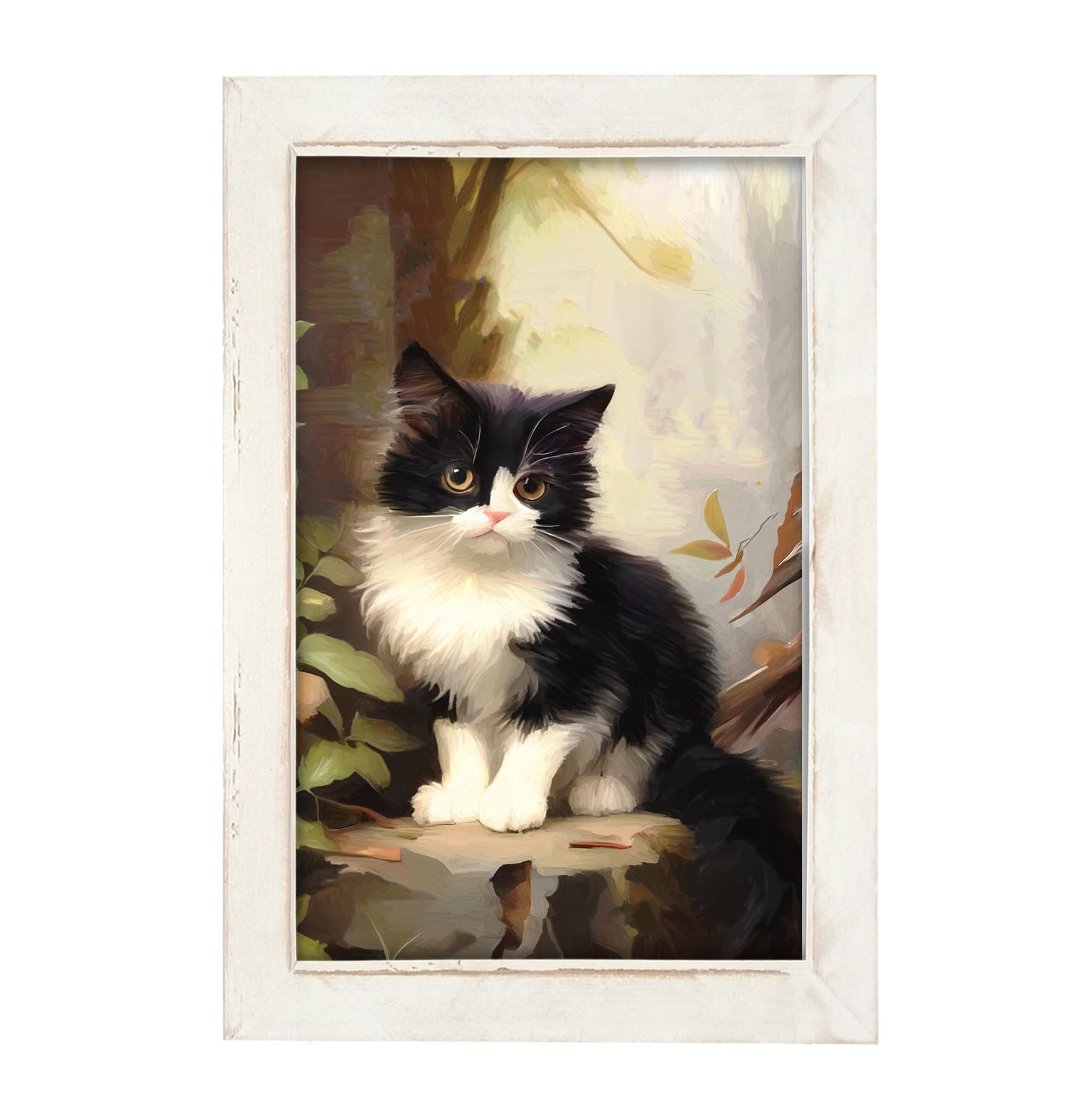 Sitting Kitten - Framed Art