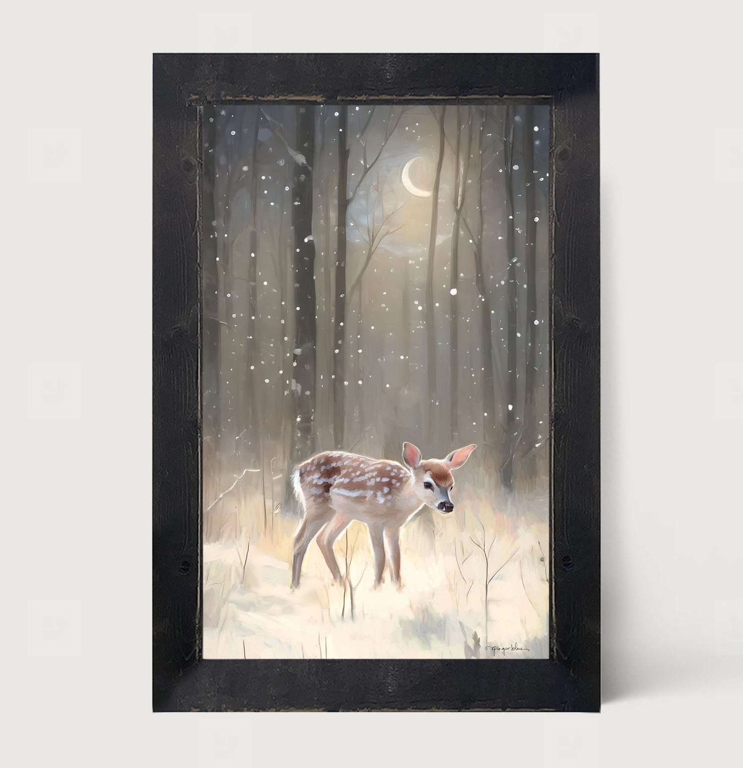 Snowy Deer
