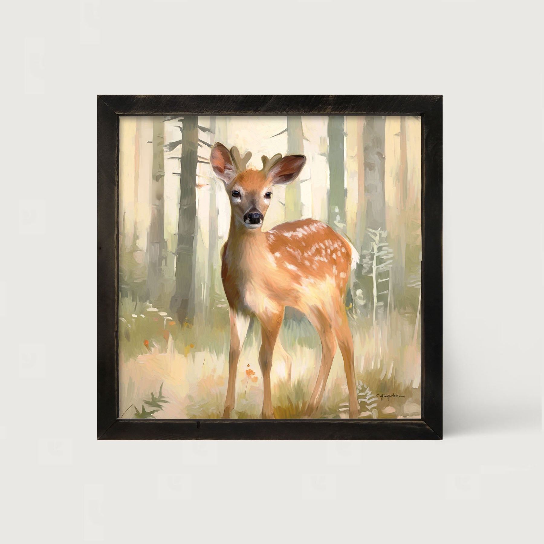 Forest Deer - Framed art