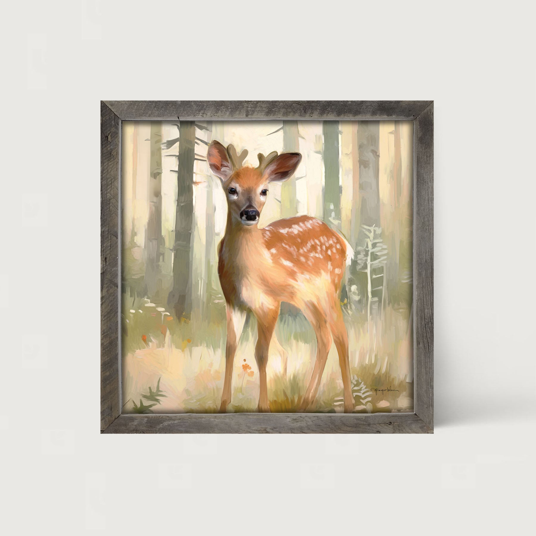 Forest Deer - Framed art