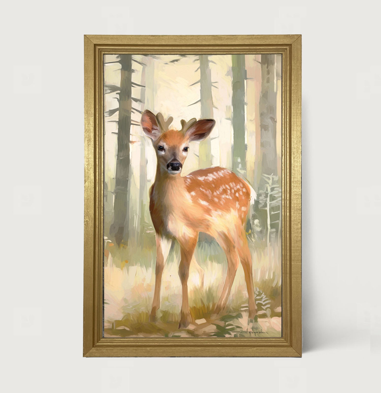 Forest Deer - Framed art