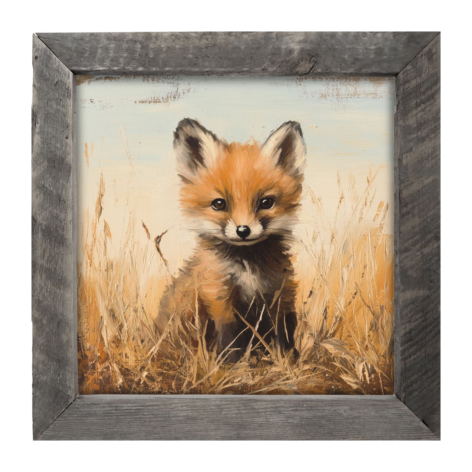 Baby Fox - Framed art