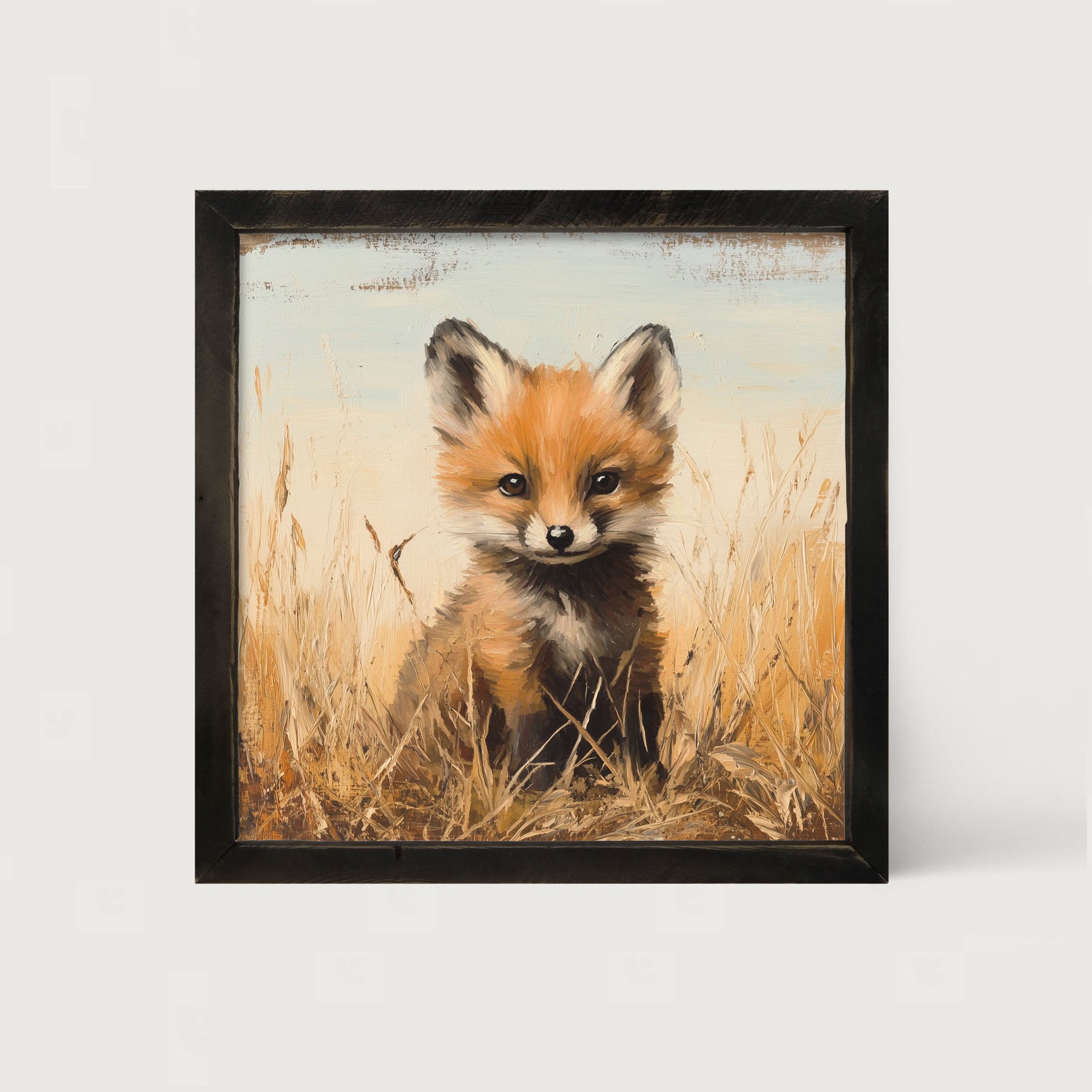 Baby Fox - Framed art