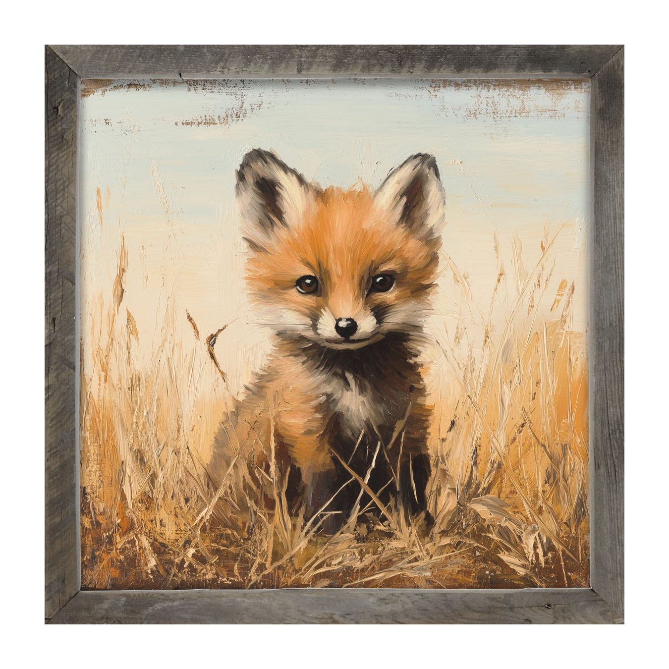 Baby Fox - Framed art