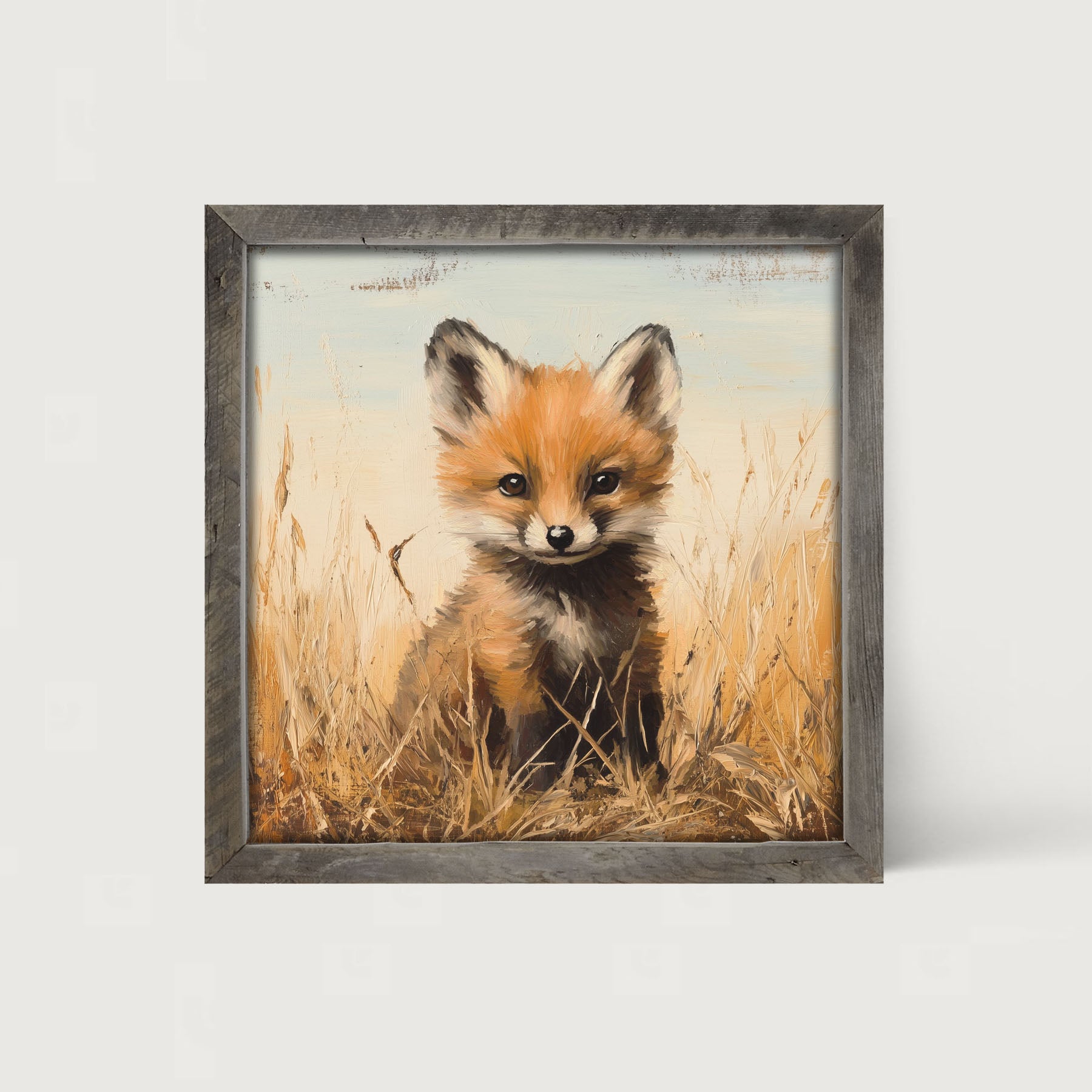 Baby Fox - Framed art