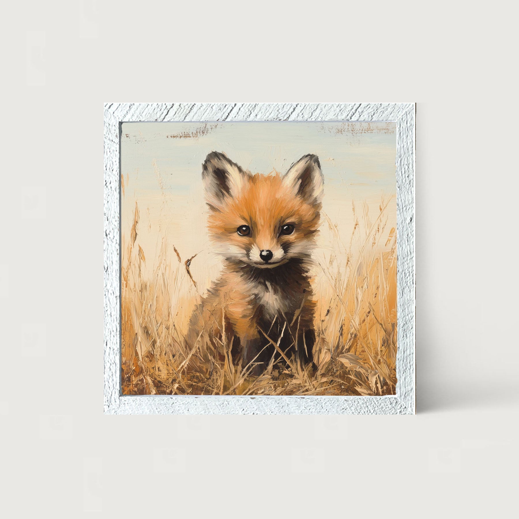 Baby Fox - Framed art