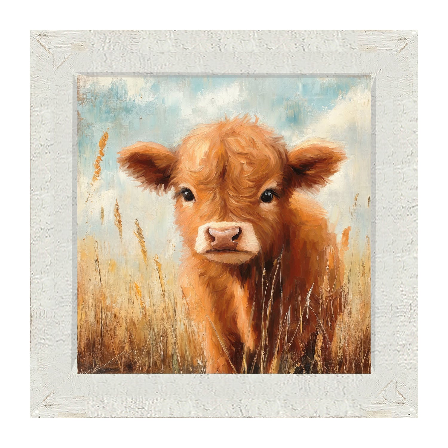 Baby Highland Cow - Framed art