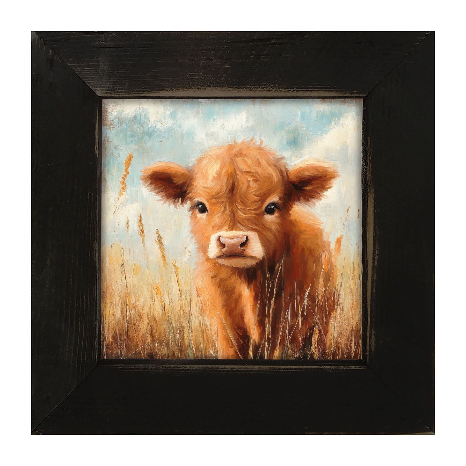 Baby Highland Cow - Framed art