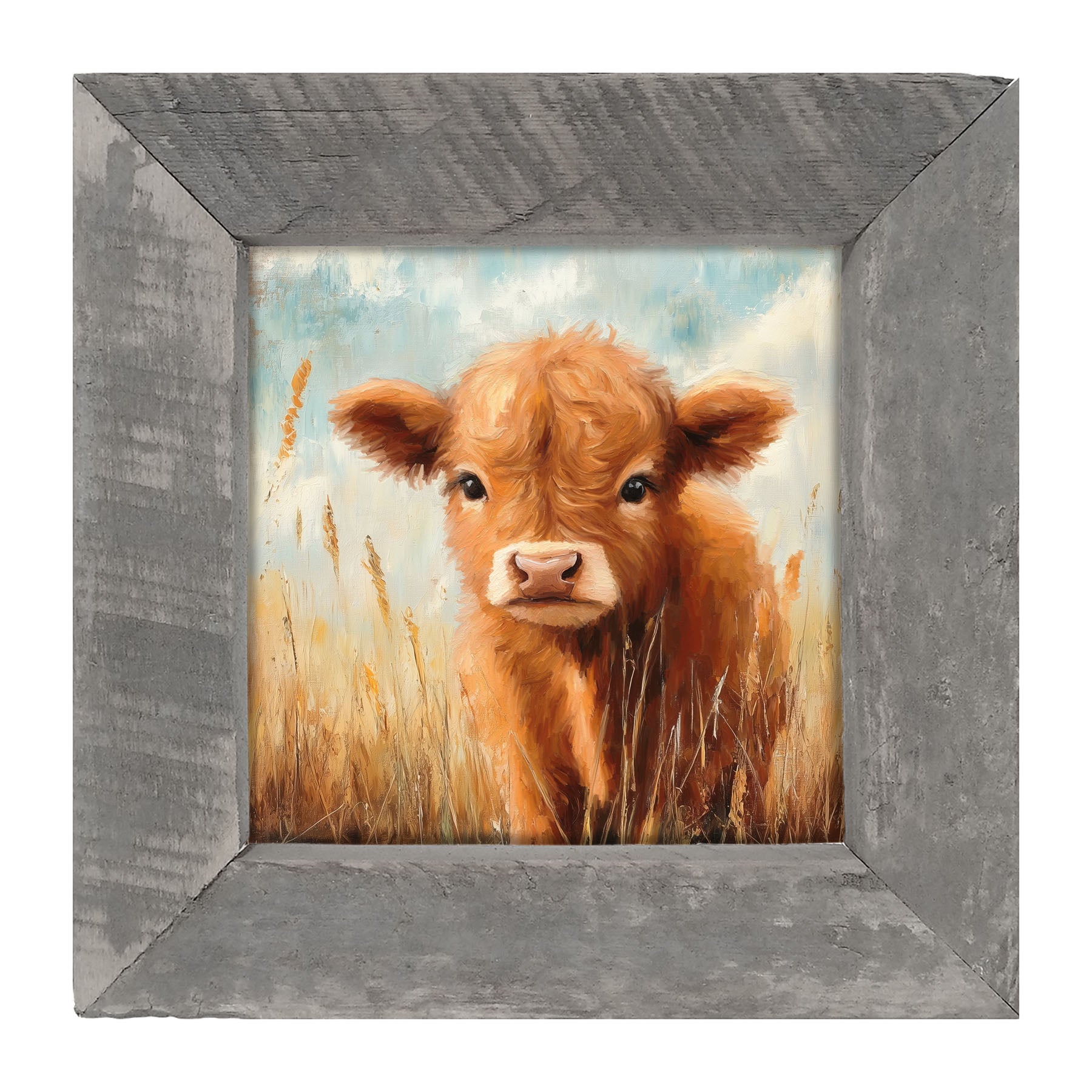 Baby Highland Cow - Framed art
