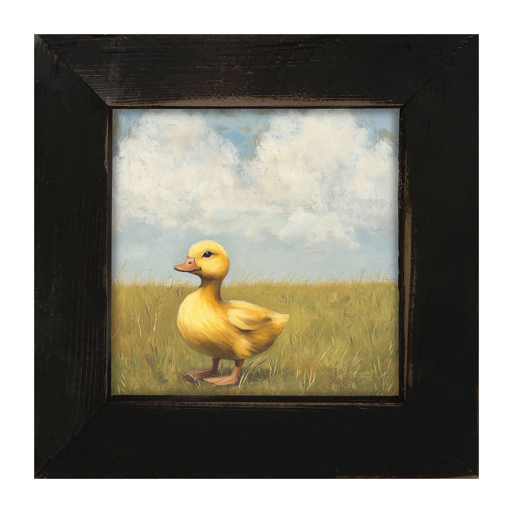 Baby Duck in a Meadow - Framed art