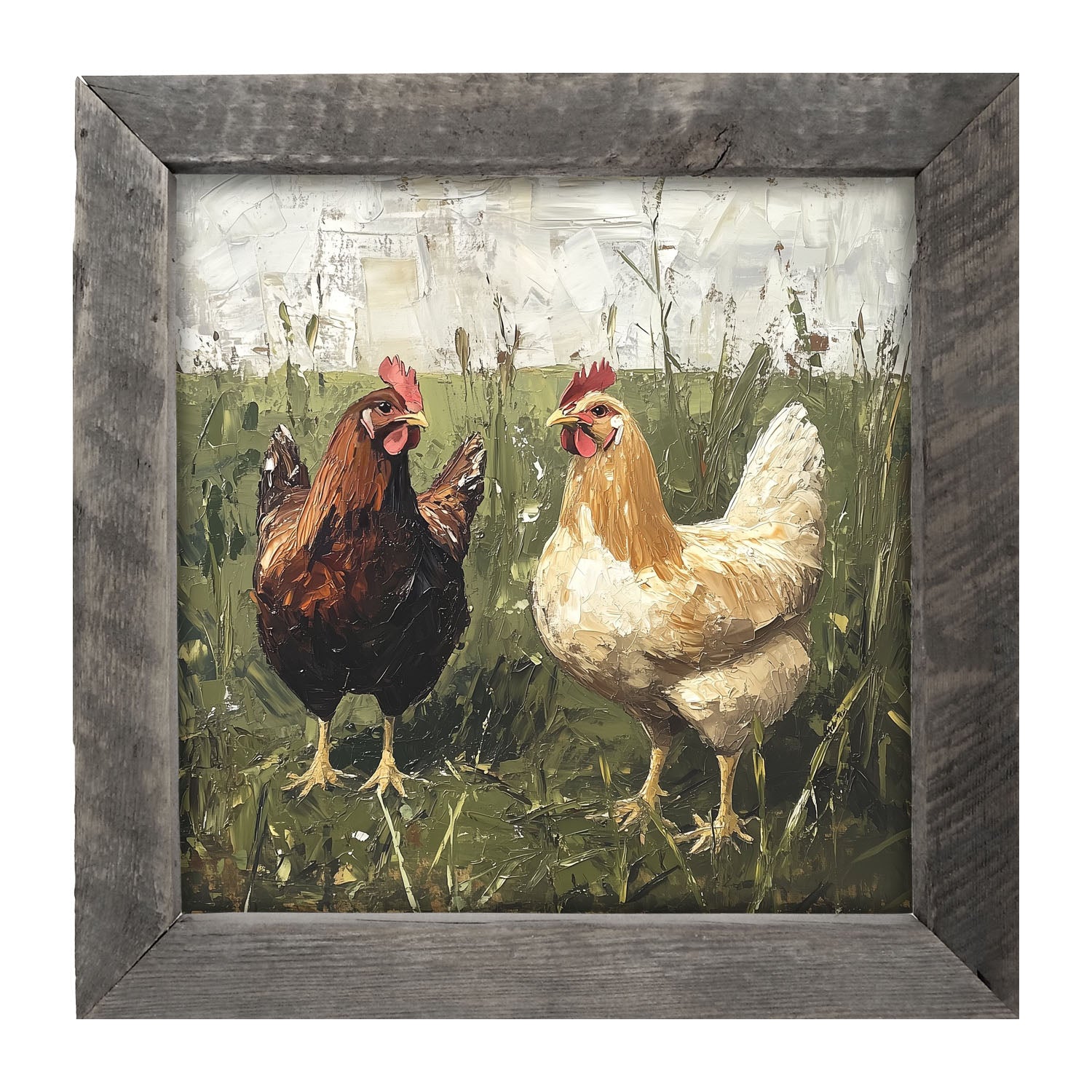 Chicken Friends - Framed art