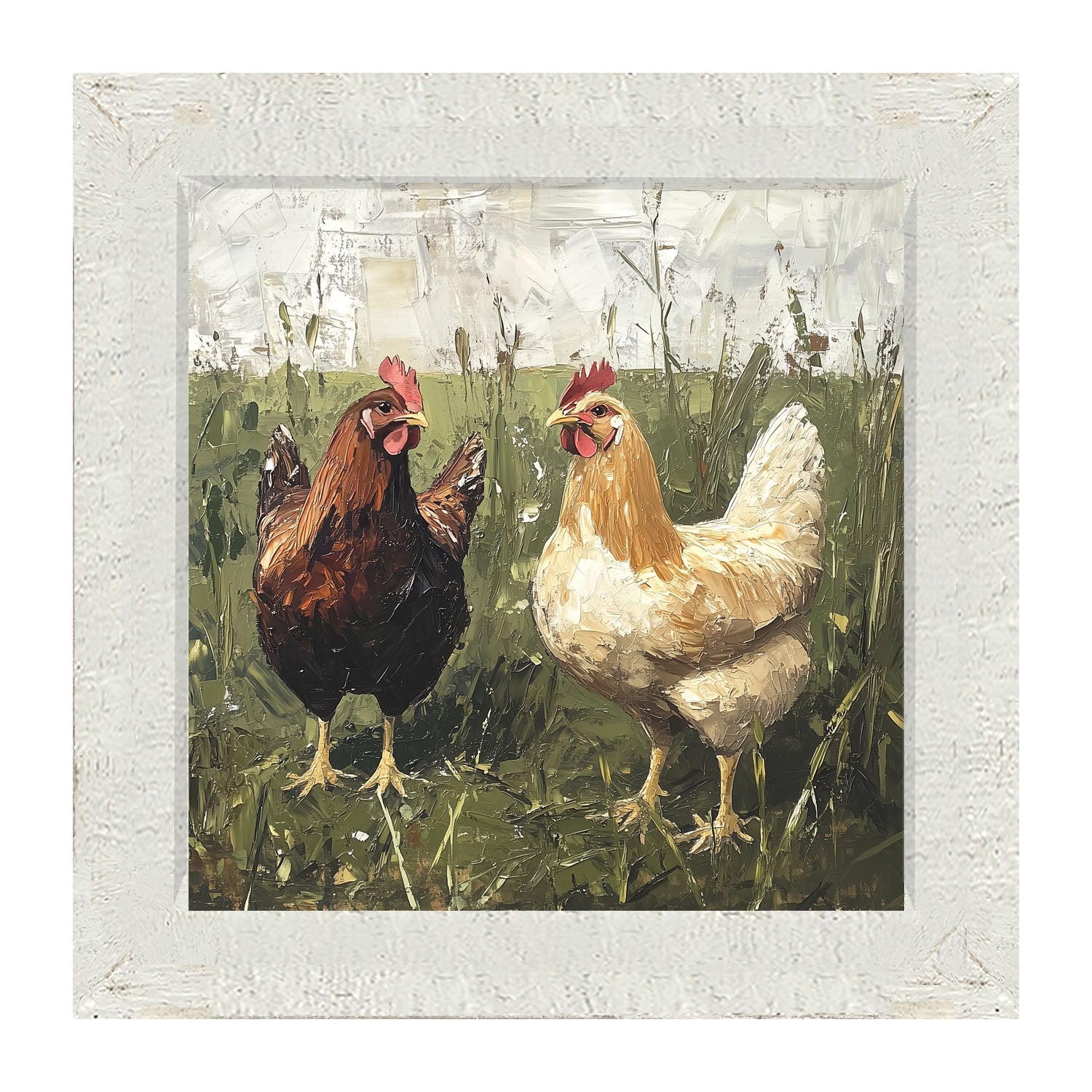 Chicken Friends - Framed art
