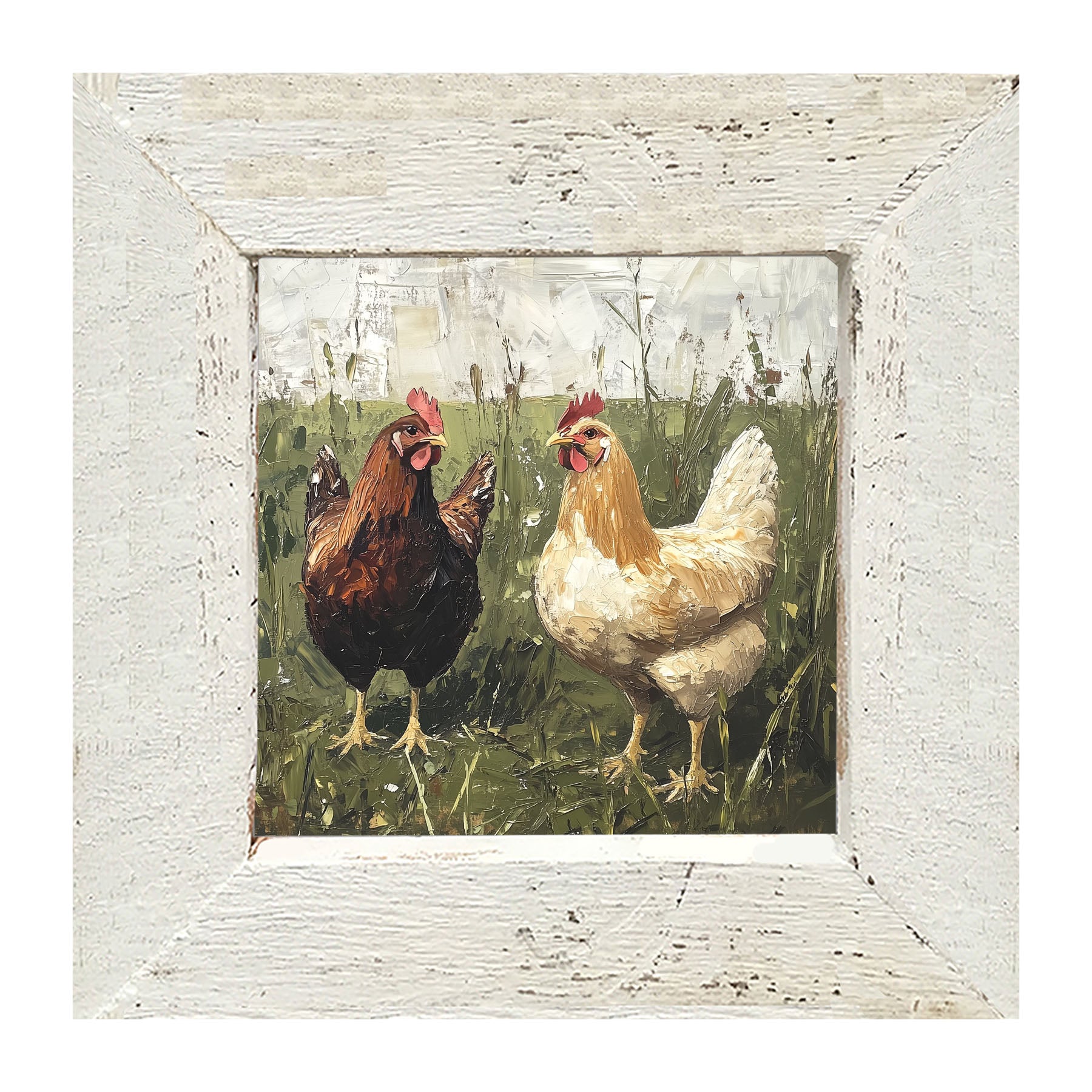 Chicken Friends - Framed art