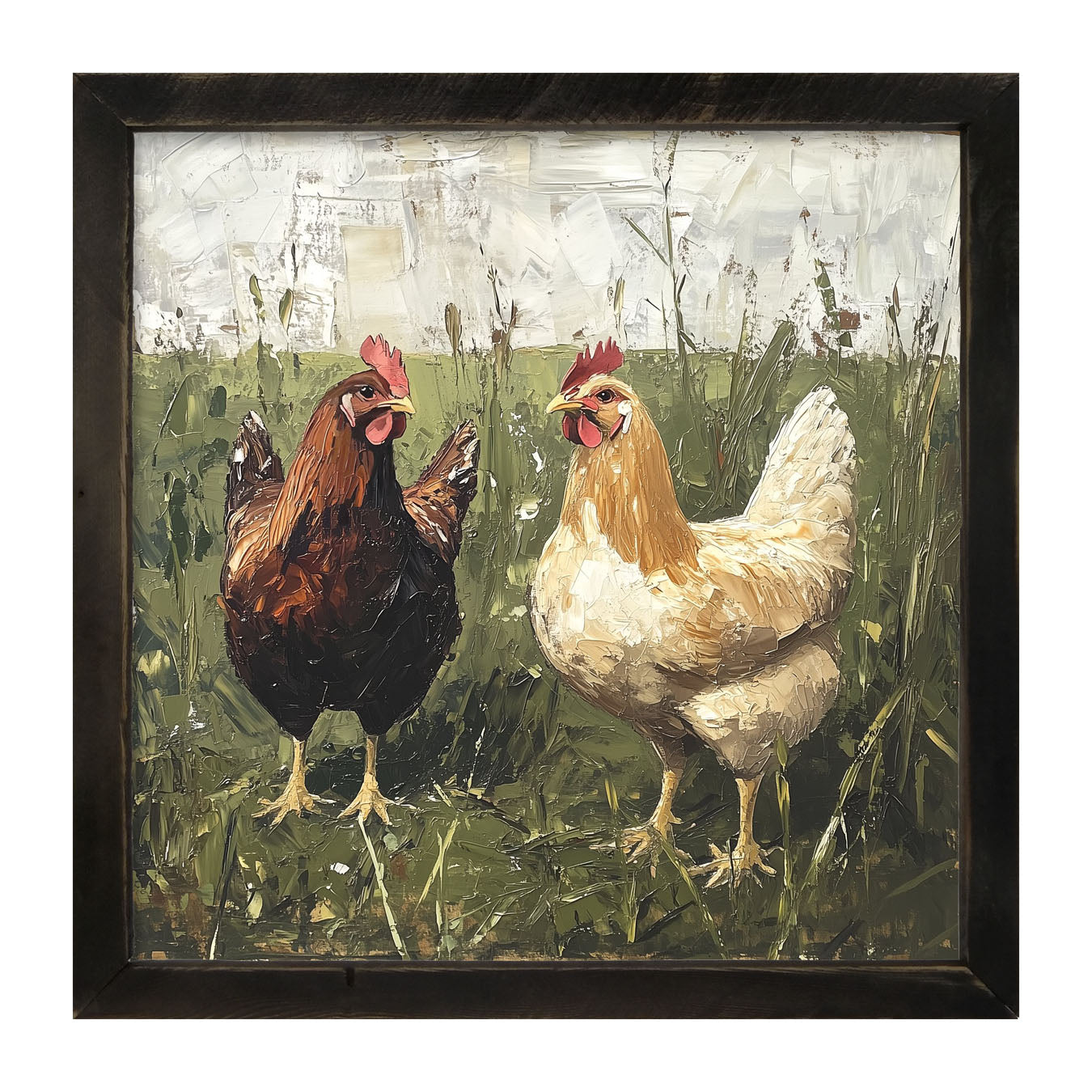 Chicken Friends - Framed art