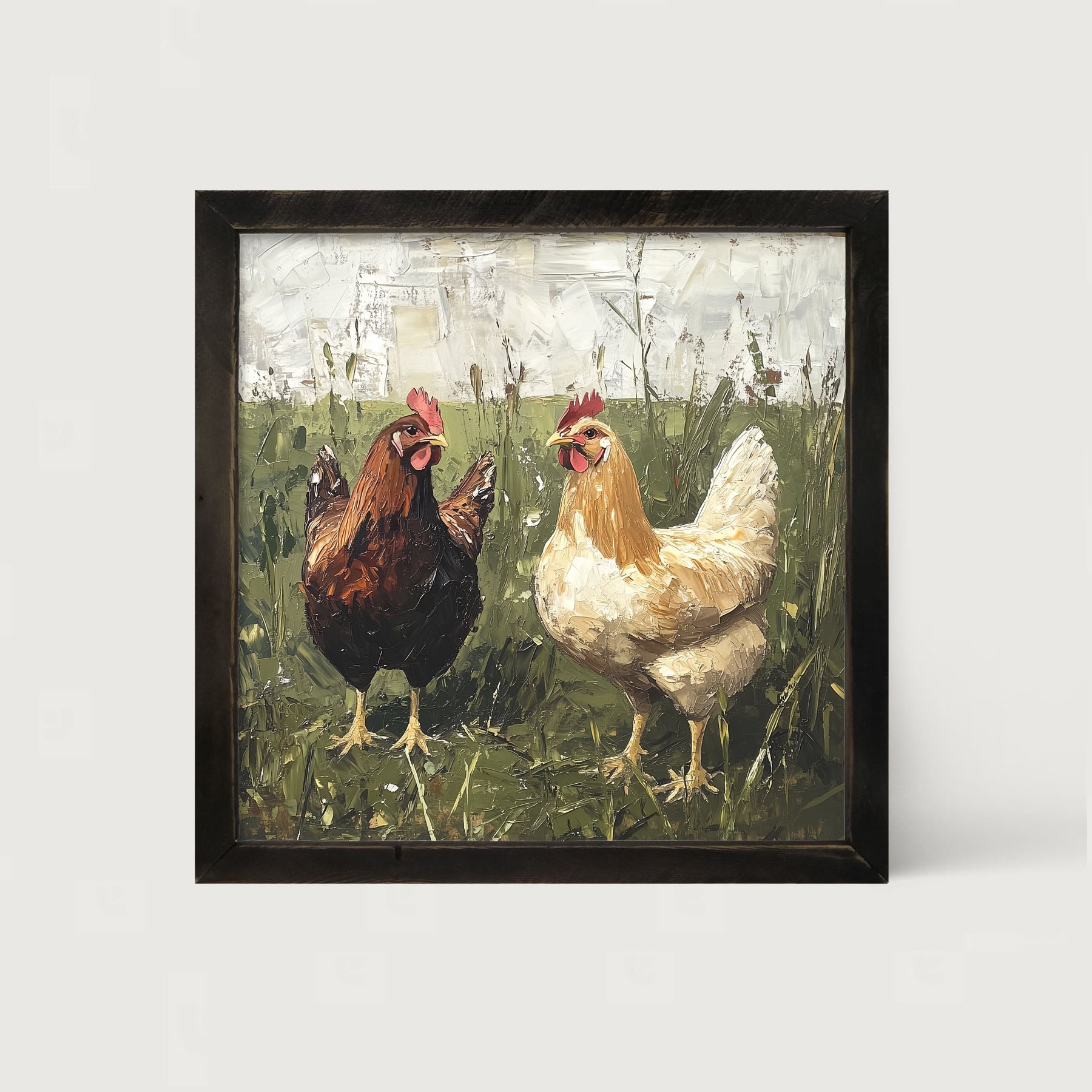 Chicken Friends - Framed art