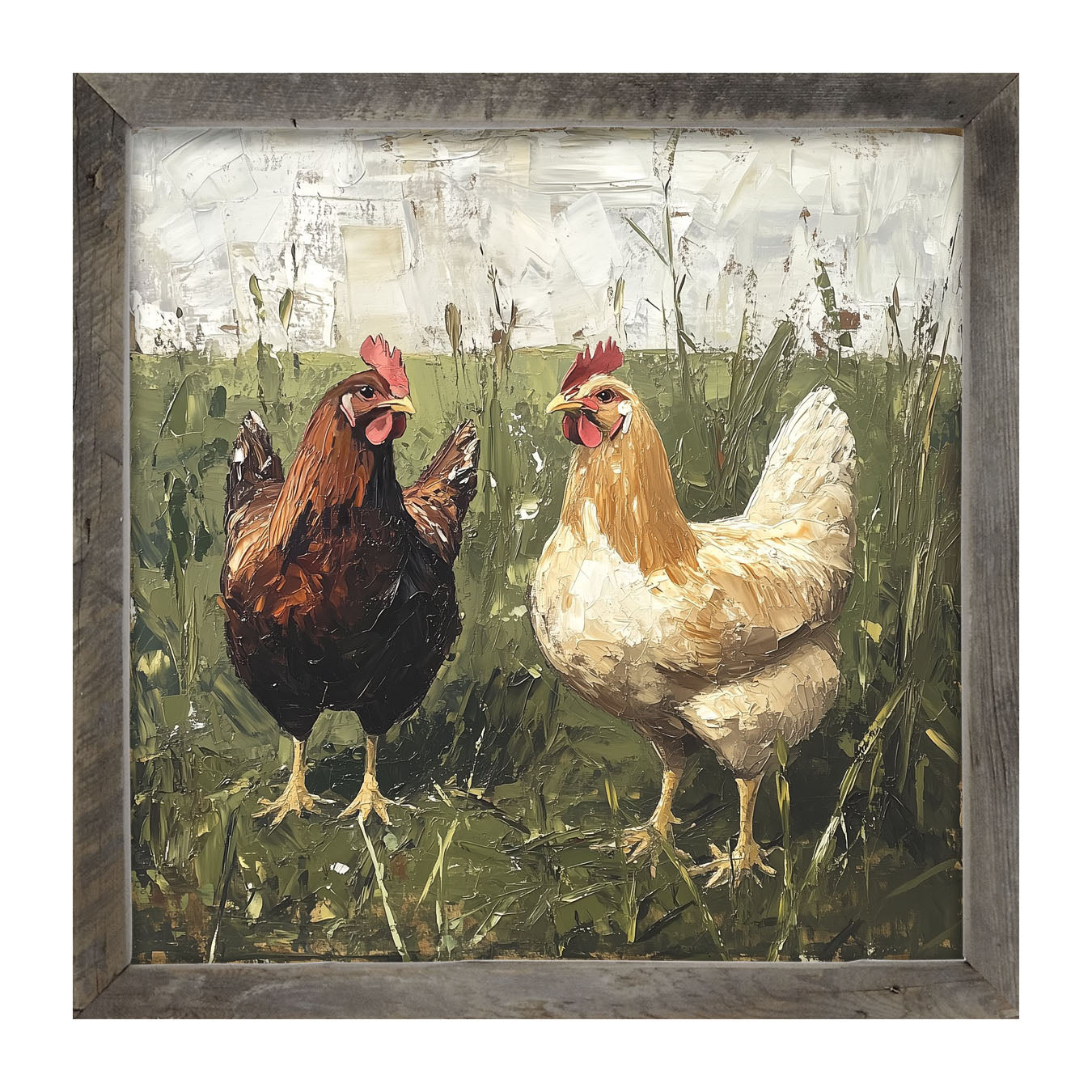 Chicken Friends - Framed art