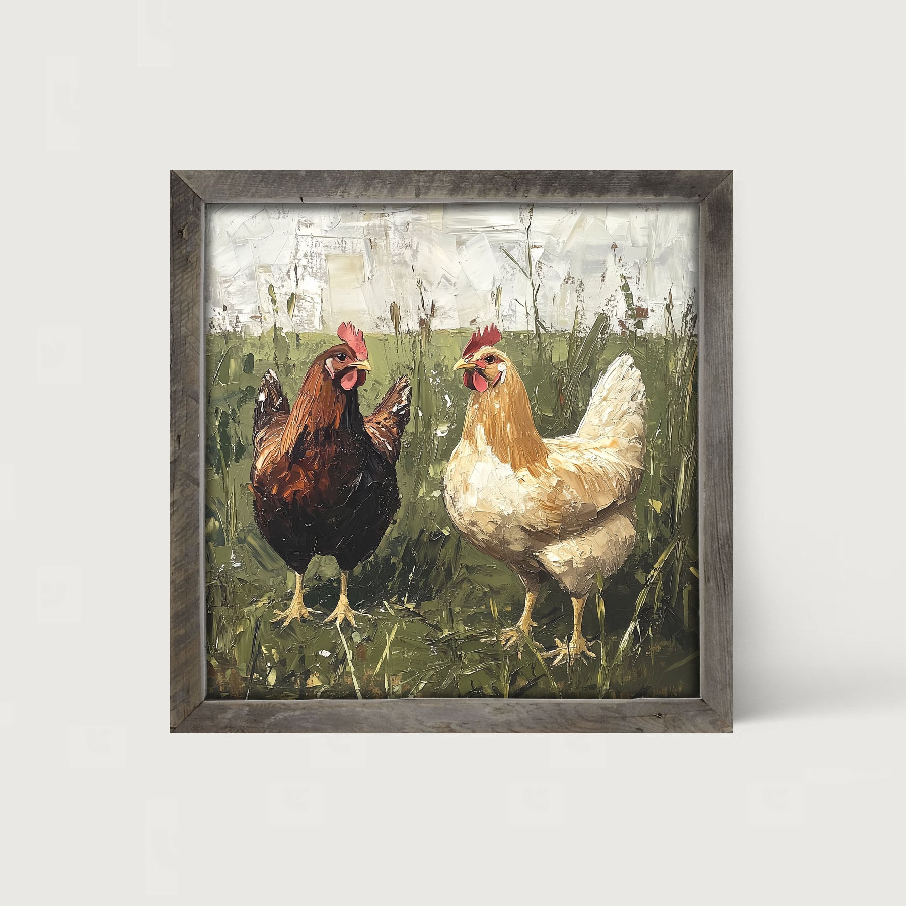 Chicken Friends - Framed art